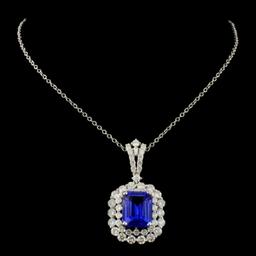 18K White Gold 3.80ct Tanzanite & 1.65ct Diamond P