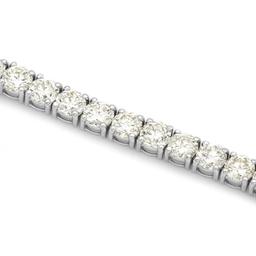 18k White Gold 12.00ct Diamond Tennis Bracelet