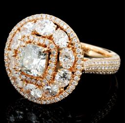 18K Rose Gold  3.49ctw Diamond Ring