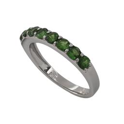 14k White Gold 0.90ct Natural Tsavorite Ring