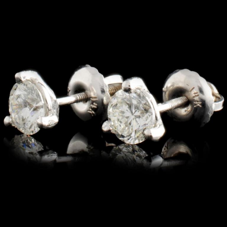 14K Gold 0.72ctw Diamond Earrings