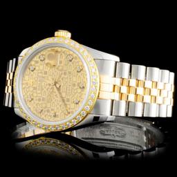 Rolex DateJust YG/SS Diamond 36mm Watch