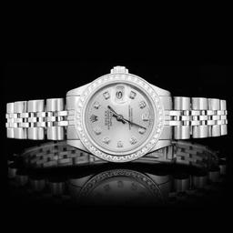 Rolex SS DateJust Diamond Ladies Watch