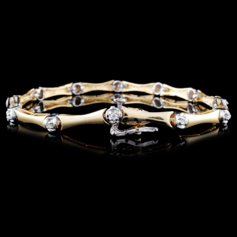 14K Gold 0.25ctw Diamond Bracelet