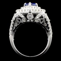 18K Gold 1.10ct Sapphire & 1.43ct Diamond Ring