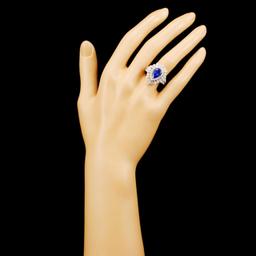 18K Gold 3.21ct Tanzanite & 1.99ctw Diamond Ring