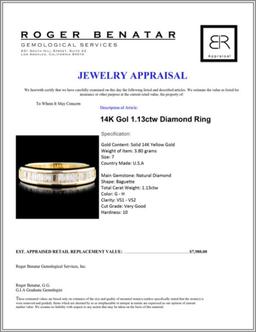 14K Gold 1.13ctw Diamond Ring