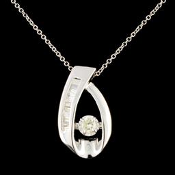 14K Gold 0.39ctw Diamond Pendant