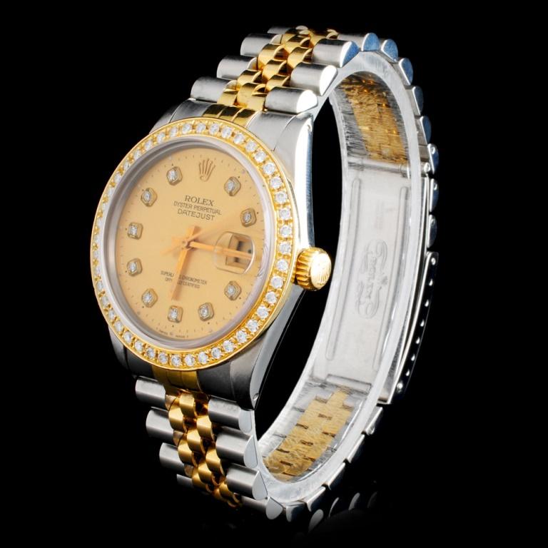 Rolex DateJust  YG/SS Diamond 36mm Watch