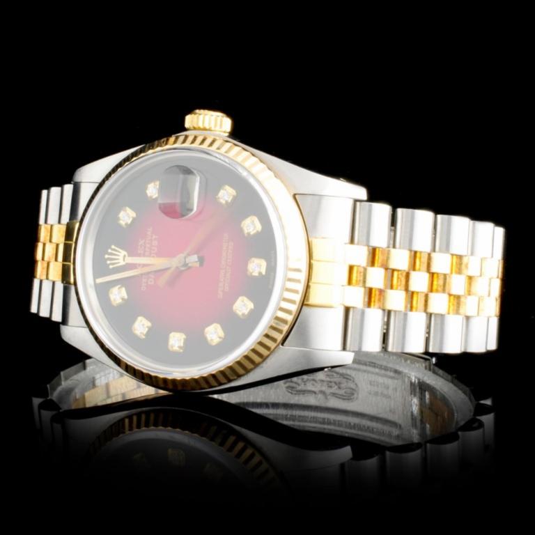 Rolex Two-Tone 36MM DateJust Diamond Wristwatch