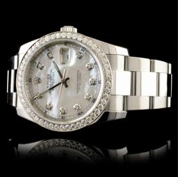 Rolex DateJust 116200 SS 1.35ct Diamond 36MM Watch