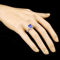 18K Gold 3.38ct Tanzanite & 0.44ctw Diamond Ring