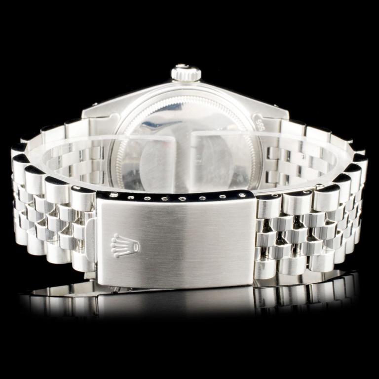 Rolex SS DateJust Diamond Wristwatch