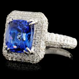 18K Gold 2.99ct Tanzanite & 1.13ctw Diamond Ring