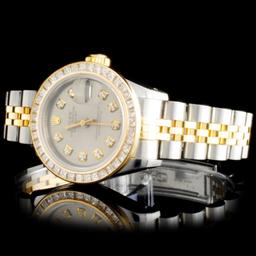 Rolex YG/SS DateJust Ladies Diamond Wristwatch