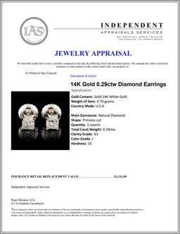 14K Gold 0.29ctw Diamond Earrings