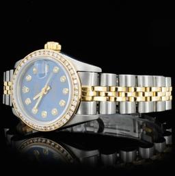 Rolex YG/SS DateJust Ladies Diamond Watch