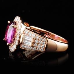 18K Gold 3.15ct Sapphire & 1.17ct Diamond Ring