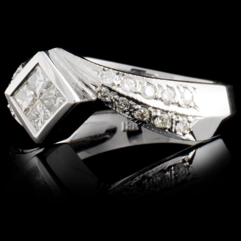 18K White Gold 0.62ctw Diamond Ring