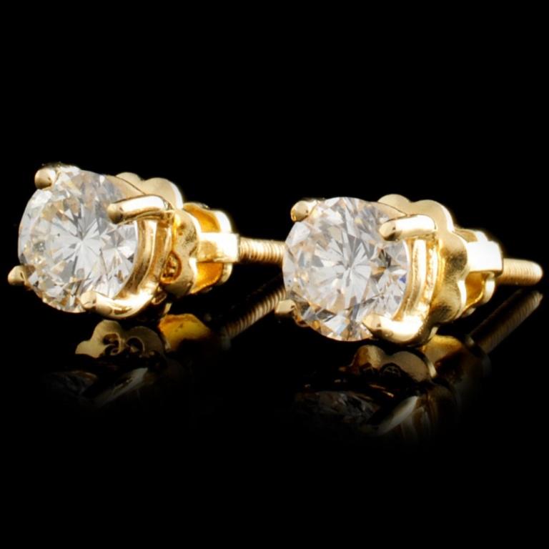 14K Gold 0.48ctw Diamond Earrings