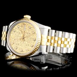 Rolex Two-Tone 36MM DateJust Diamond Wristwatch