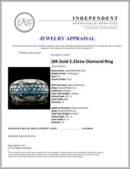 18K Gold 2.23ctw Diamond Ring