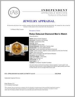 Rolex DateJust Diamond 36mm Watch