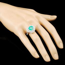 18K Gold 2.23ct Emerald & 1.79ctw Diamond Ring