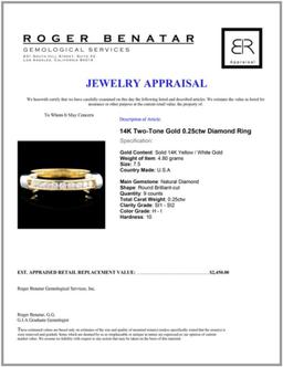 14K TT Gold 0.25ctw Diamond Ring