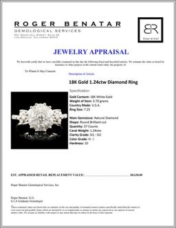 18K Gold 1.24ctw Diamond Ring