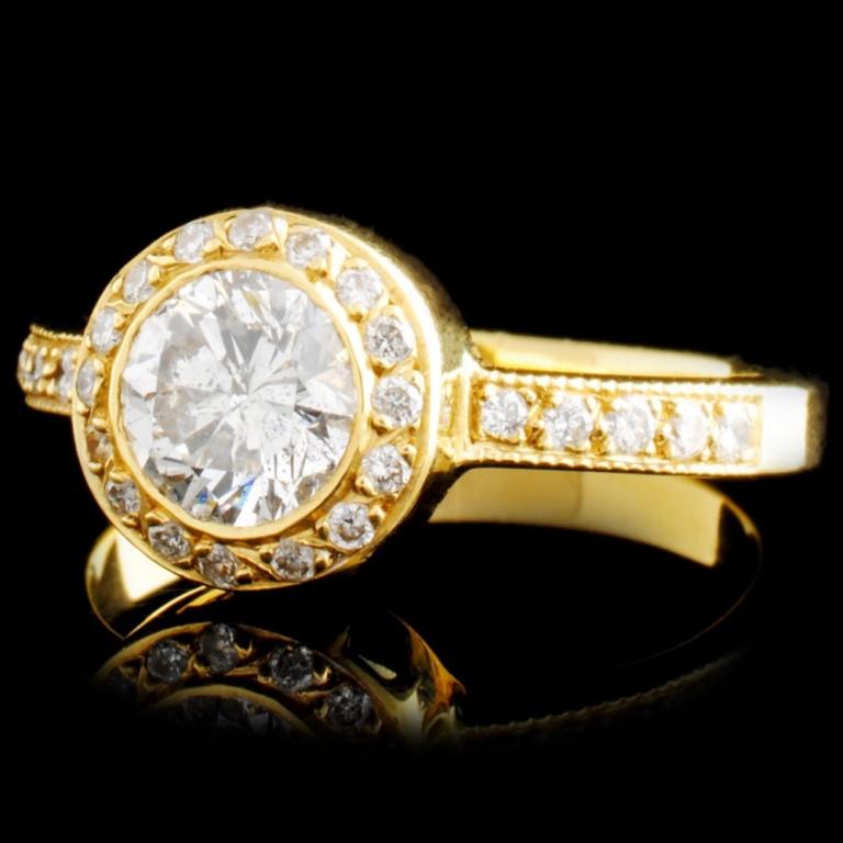18K Gold 1.15ctw Diamond Ring