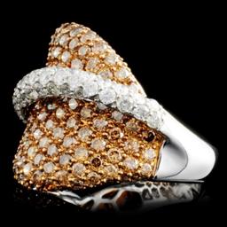14K Gold 3.95ctw Fancy Diamond Ring