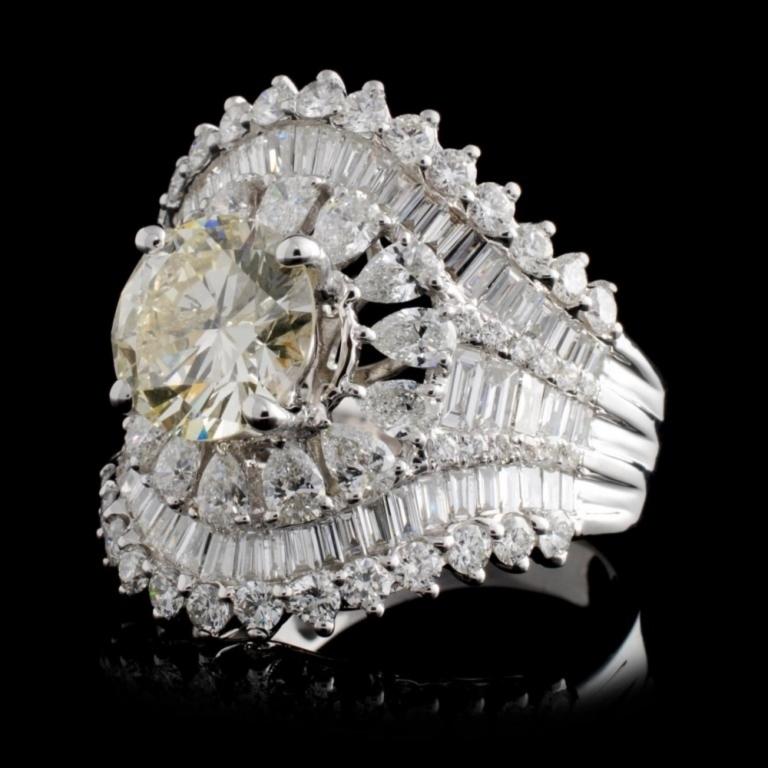 18K White Gold 4.88ctw Diamond Ring