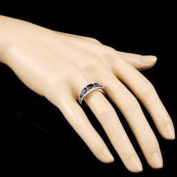 18K Gold 1.95ctw Sapphire & 0.29ctw Diamond Ring