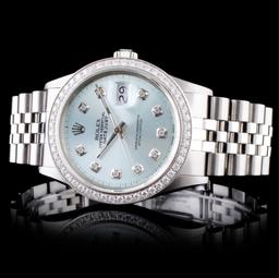 Rolex SS DateJust Diamond 36mm Wristwatch