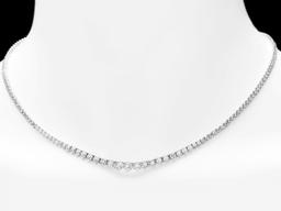 18k White Gold 7.80ct Diamond Necklace