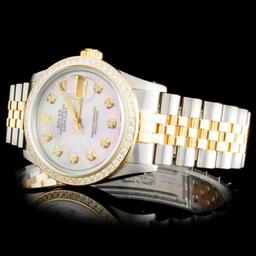 Rolex YG/SS 36MM DateJust Diamond Watch