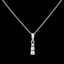 14K Gold 0.22ctw Diamond Pendant