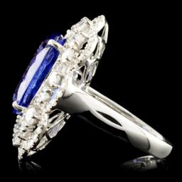 18K Gold 8.49ct Tanzanite & 2.30ctw Diamond Ring