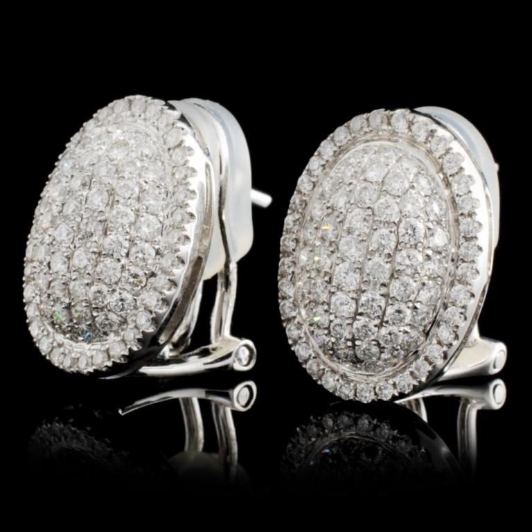 18K White Gold 1.17ct Diamond Earrings