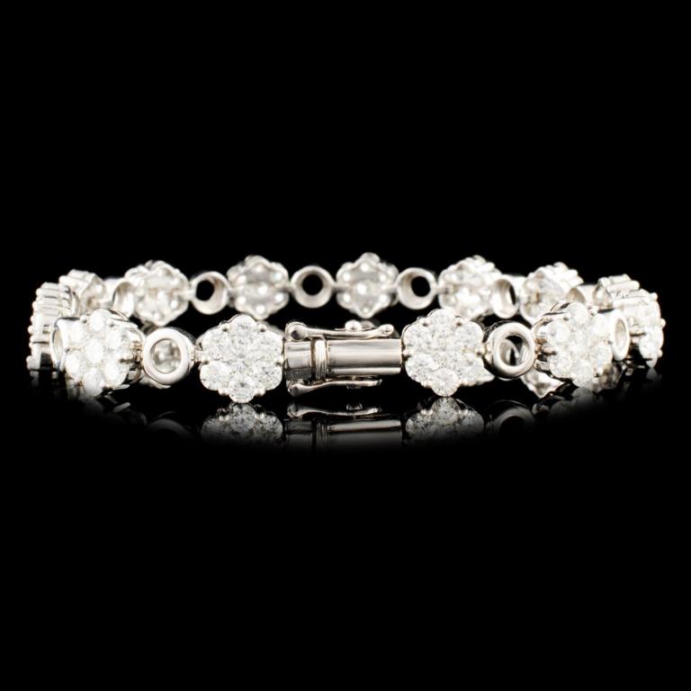 18K Gold 6.77ctw Diamond Bracelet