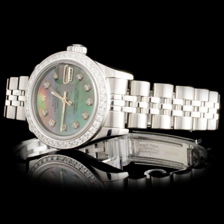 Rolex SS DateJust Diamond Ladies Wristwatch