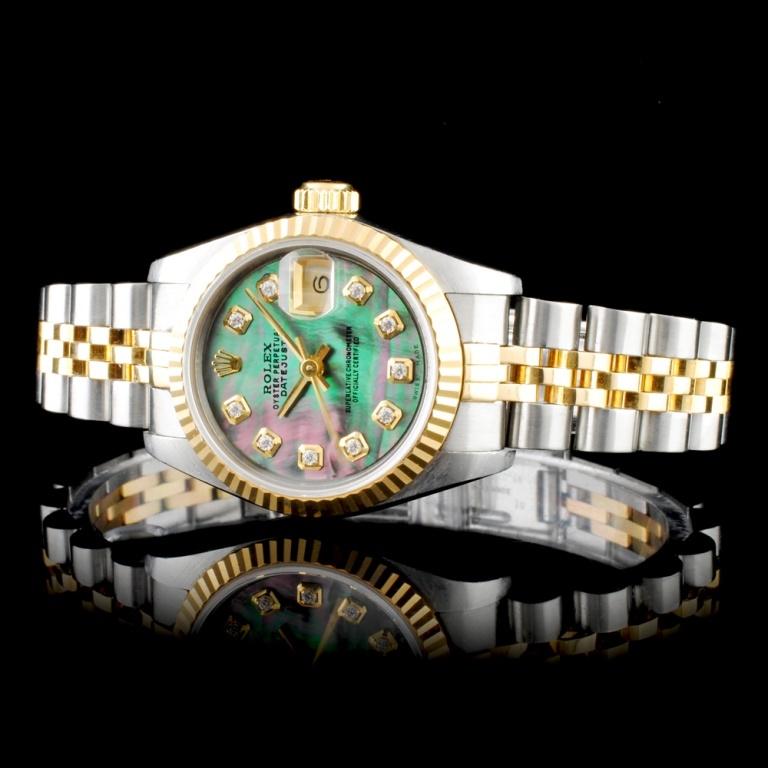 Rolex DateJust 18K & SS Ladies Wristwatch