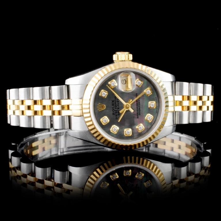 Rolex DateJust 18K & SS Ladies Wristwatch