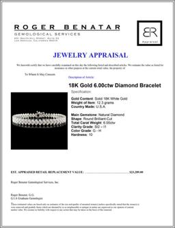 18K Gold 6.00ctw Diamond Bracelet