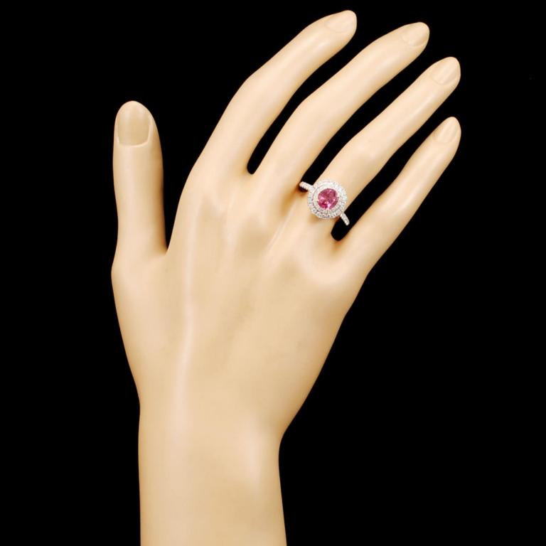 18K Gold 1.28ct Spinel & 0.85ctw Diamond Ring