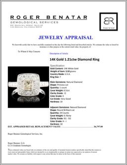 14K Gold 1.21ctw Diamond Ring