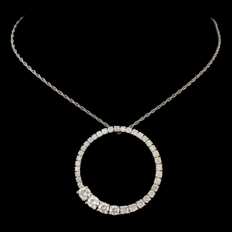 14K Gold 1.62ctw Diamond Pendant