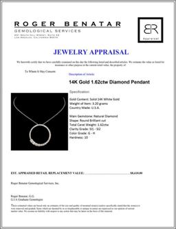 14K Gold 1.62ctw Diamond Pendant