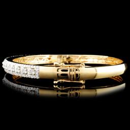 14K Gold 1.95ctw Diamond Bangle